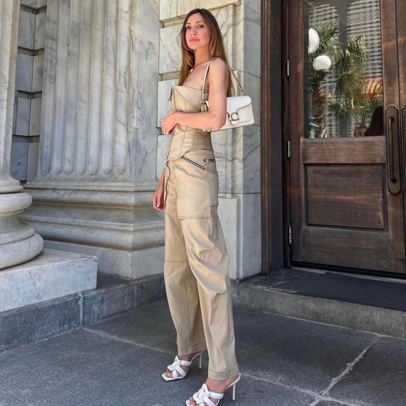 NWT Zara topstitched zipper cargo pants XS - Picture 9 of 16